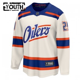 Lasten NHL Edmonton Oilers Pelipaita 2025-26 Fanatics Premium Leon Draisaitl Alternate Valkoinen